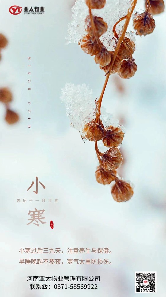 二十四节气 |亚太物业节气问候—小寒篇